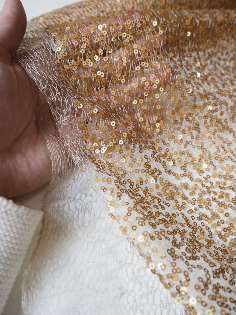 Gold Sequined Netting