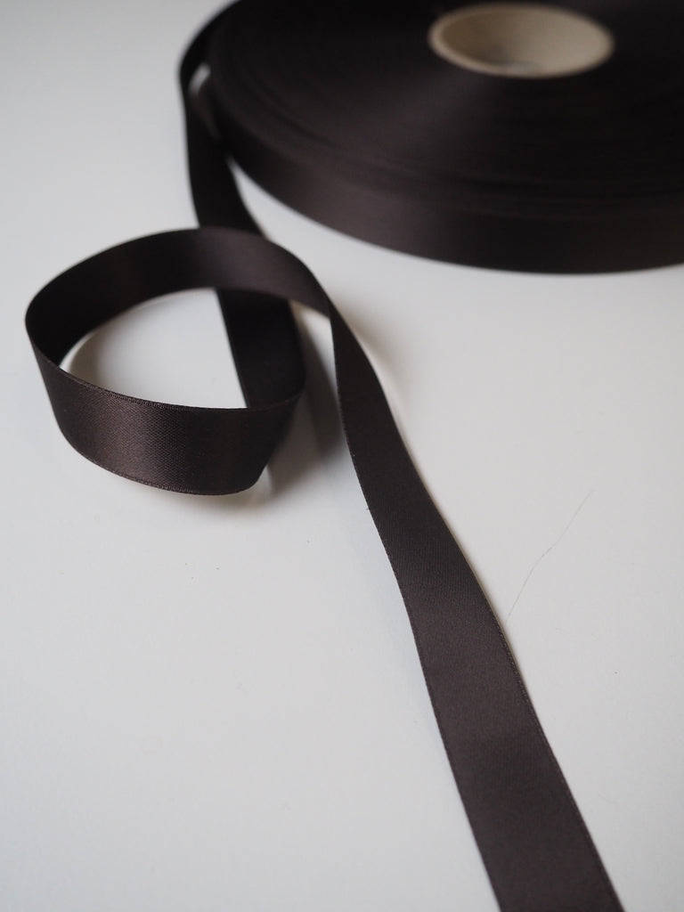 Brown Double-Faced Satin Ribbon 15mm