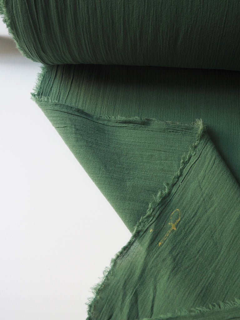 Green Crinkle Cotton
