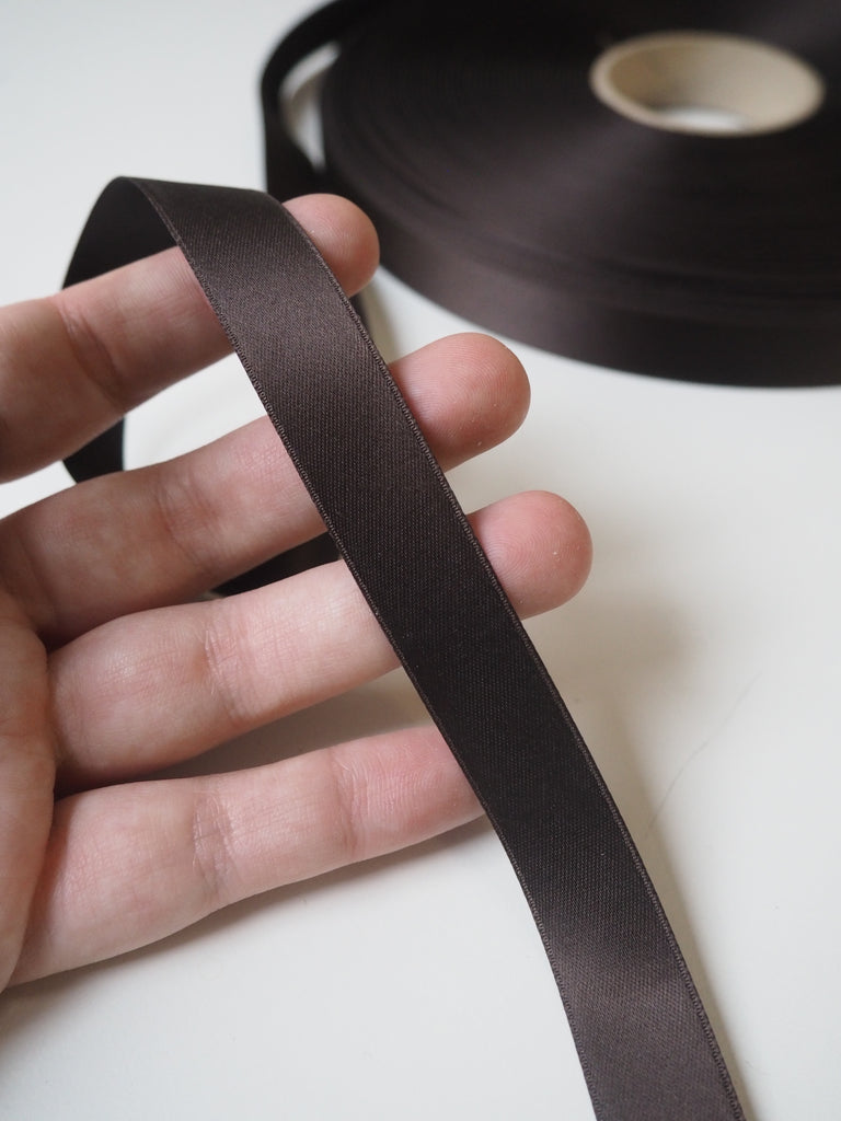Brown Double-Faced Satin Ribbon 15mm