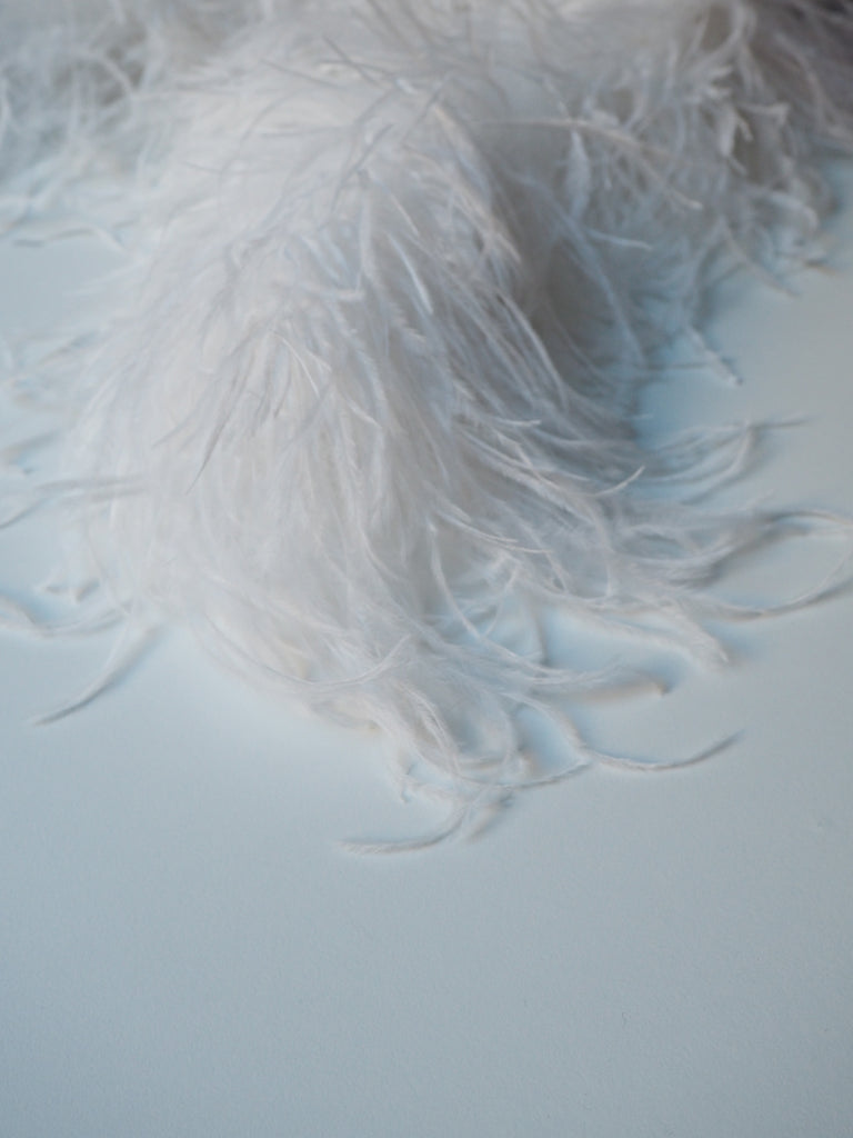 White Ostrich Feather Boa