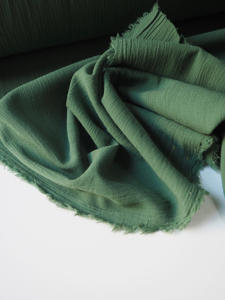 Green Crinkle Cotton