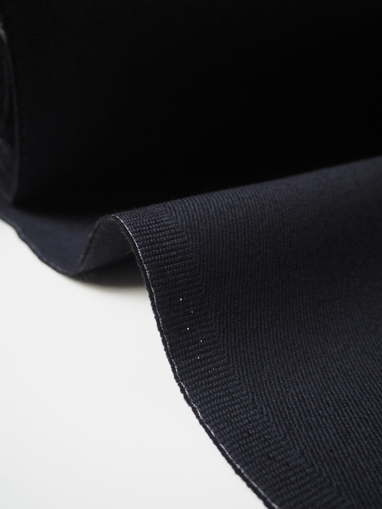 Navy Double Faced Stretch Wool Twill