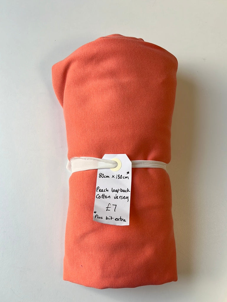 Peach Loopback Cotton Jersey Remnant