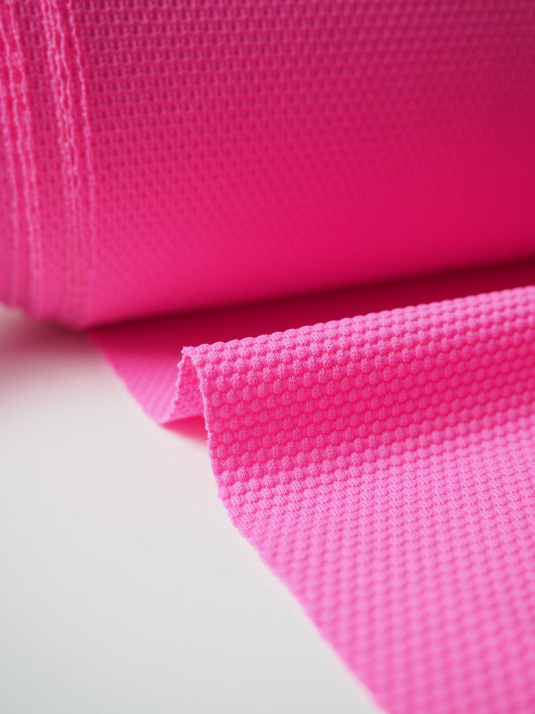 Neon Pink Textured Swim Performance Jersey