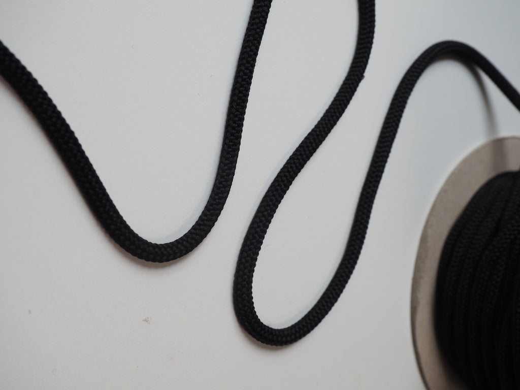 Black Braided Stretch Cord 5mm