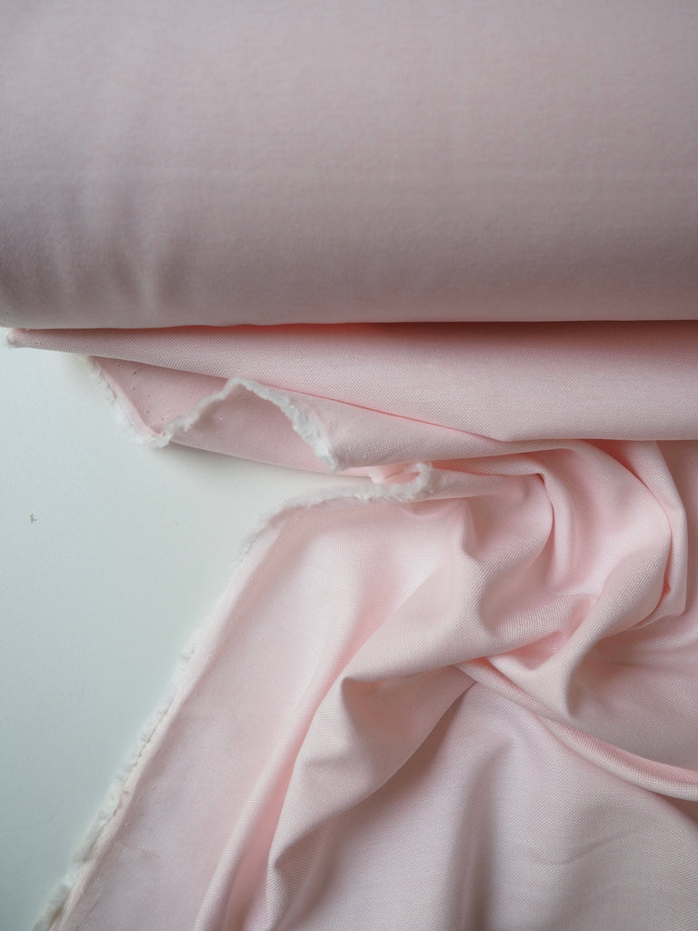 Baby Pink Basketweave Cotton Shirting