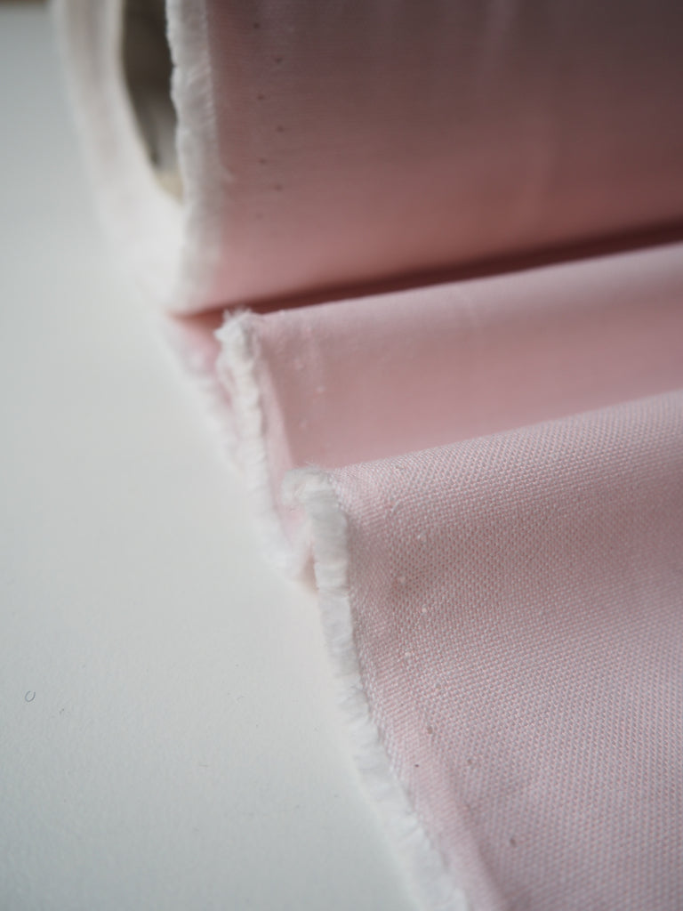 Baby Pink Basketweave Cotton Shirting