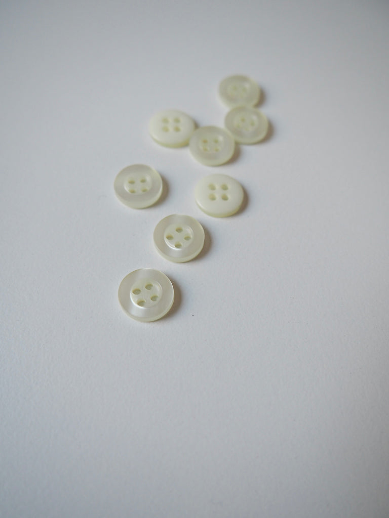 Cream Wide Rimmed Buttons 12mm