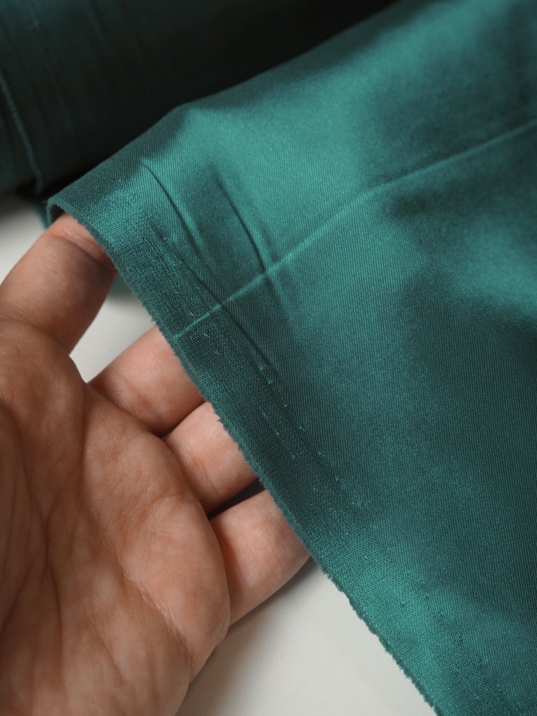 Soft Teal Stretch Acetate Satin Twill Lining