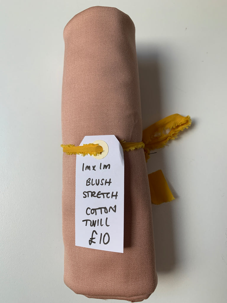 Blush Stretch Cotton Twill Remnant