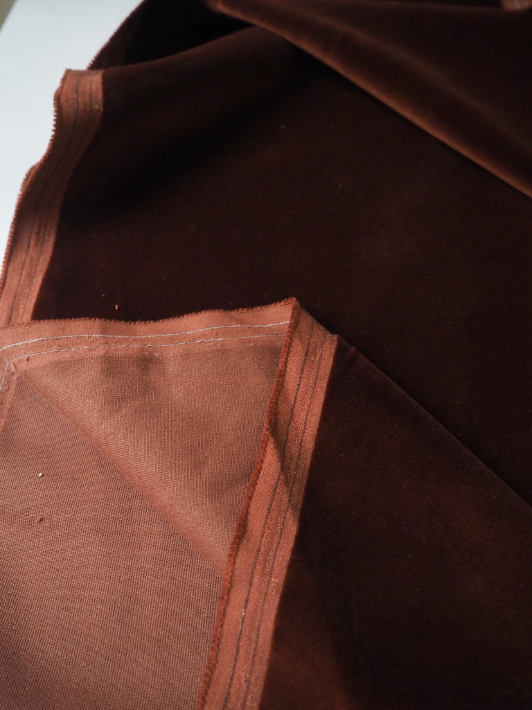Deep Terracotta Cotton Velvet