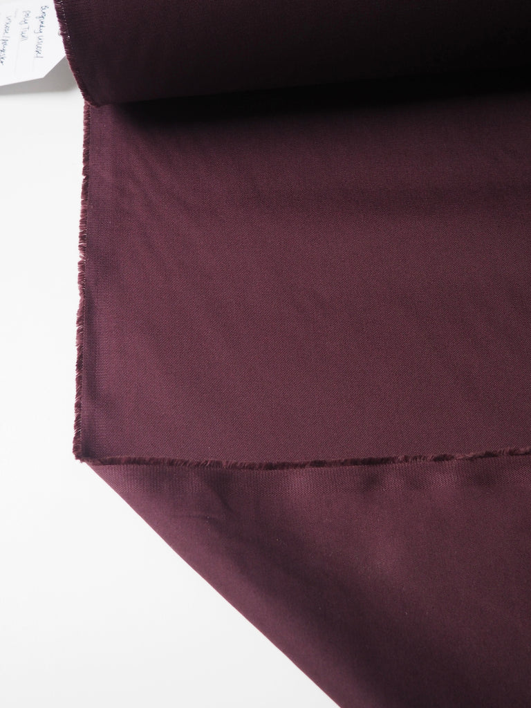 Burgundy Viscose/Poly Twill