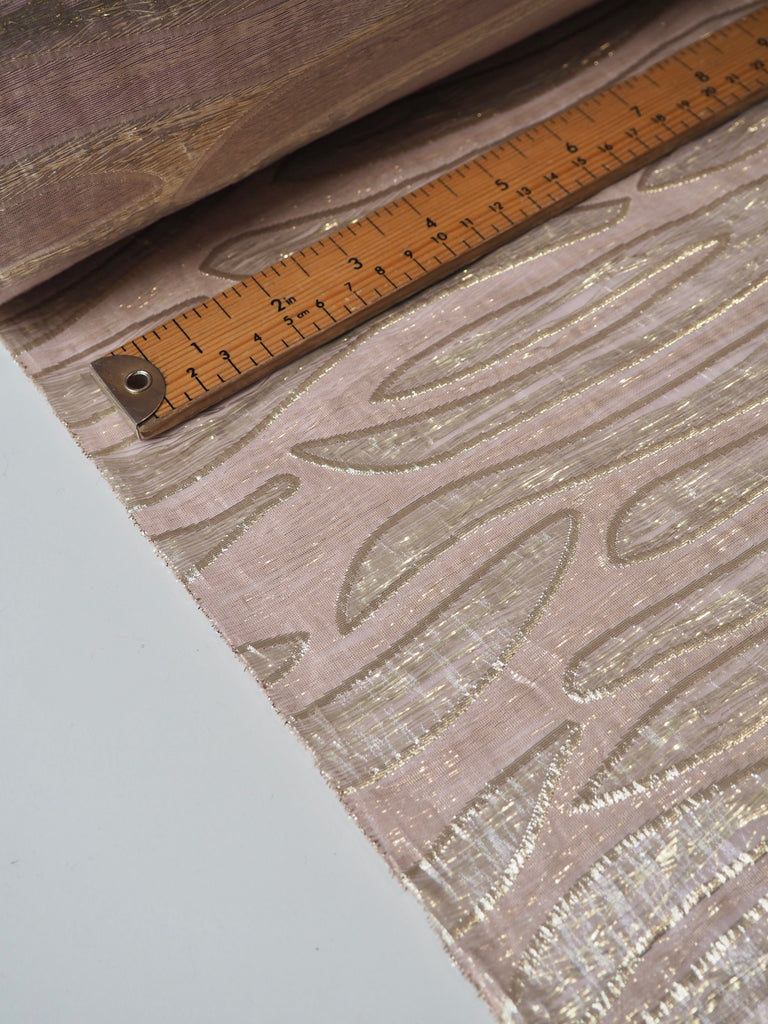 Blush + Gold Metallic Zebra Double Organza