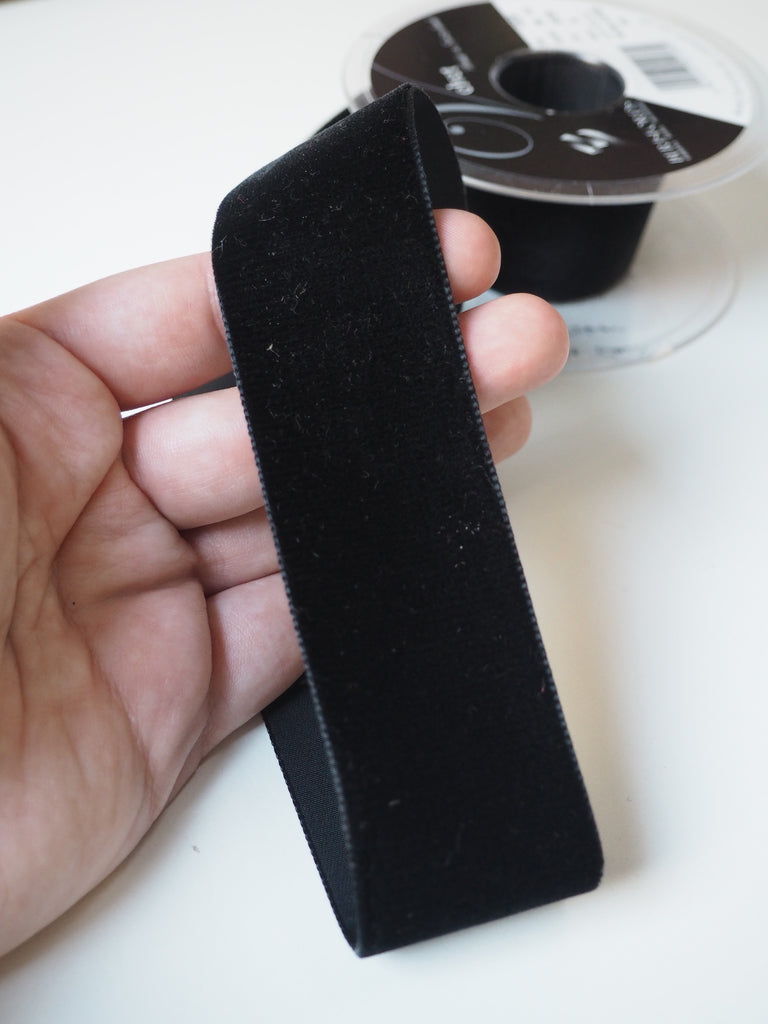 Berisfords Black Velvet Ribbon 36mm