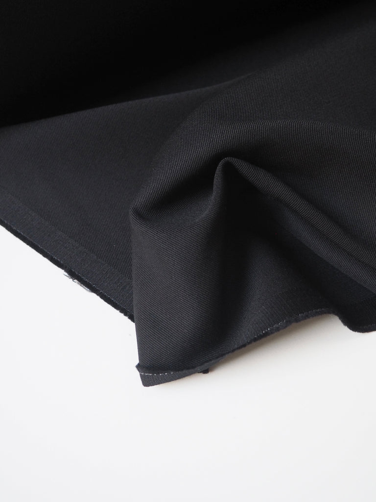 Black Satin-Backed Twill