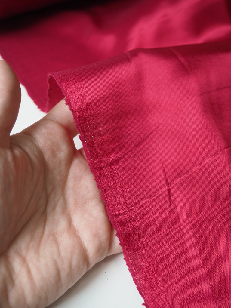 Ruby Red Stretch Acetate Satin Twill Lining
