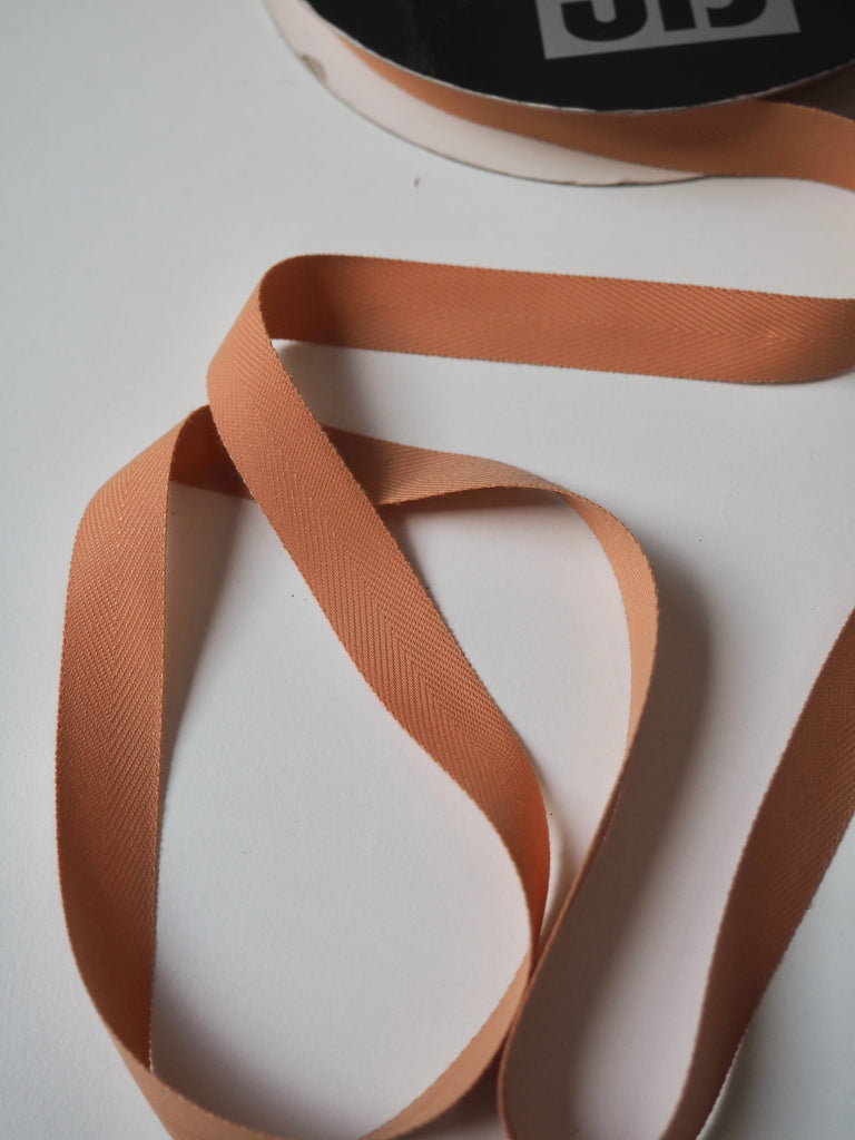 Shindo Apricot Herringbone Cotton Tape 15mm