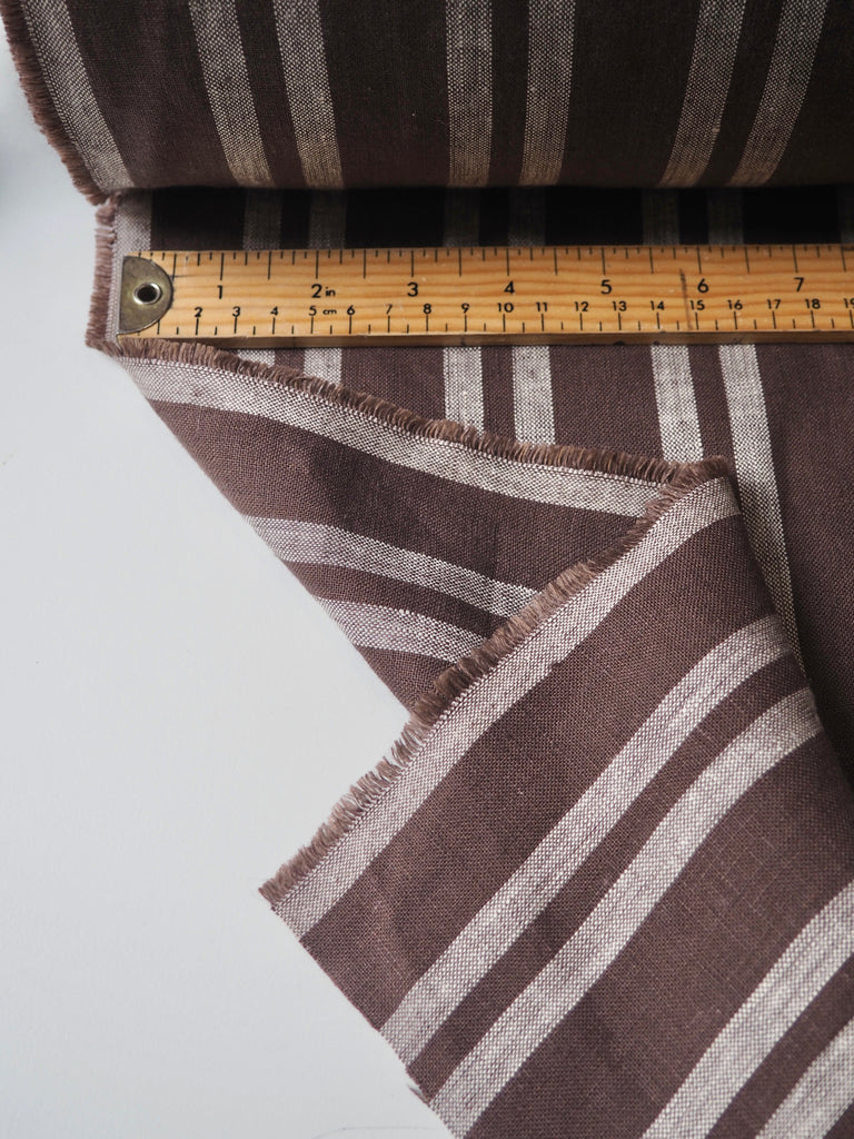 Coffee Stripe Linen