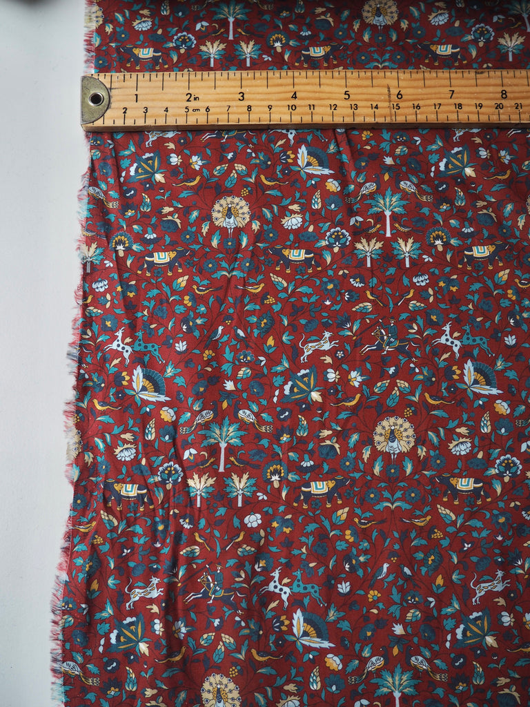Liberty Burgundy Imran Tana Cotton Lawn