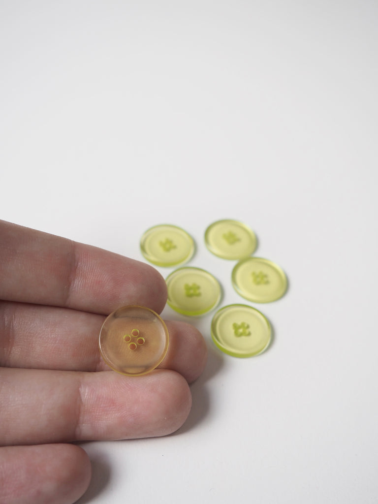 Lime Translucent Button 17mm