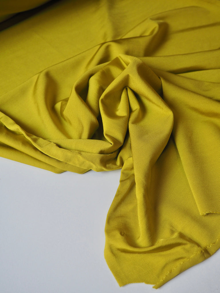 Bright Chartreuse Satin Viscose Jersey