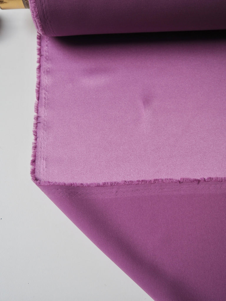 Mauve Crepe-Back Satin