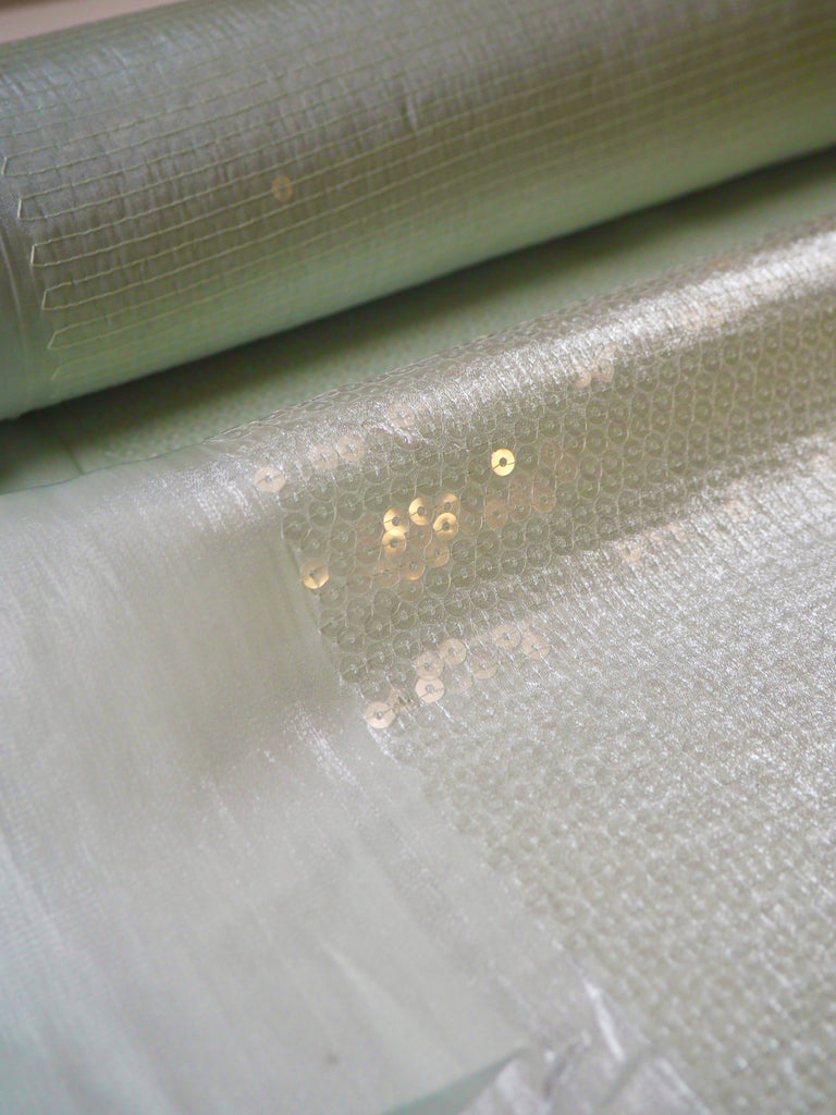 Sea Glass Iridescent Sequin Organza