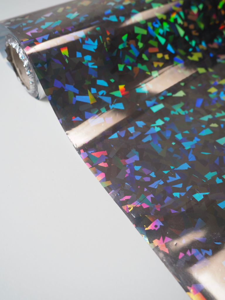 Silver Holographic Confetti Heat Transfer Foil