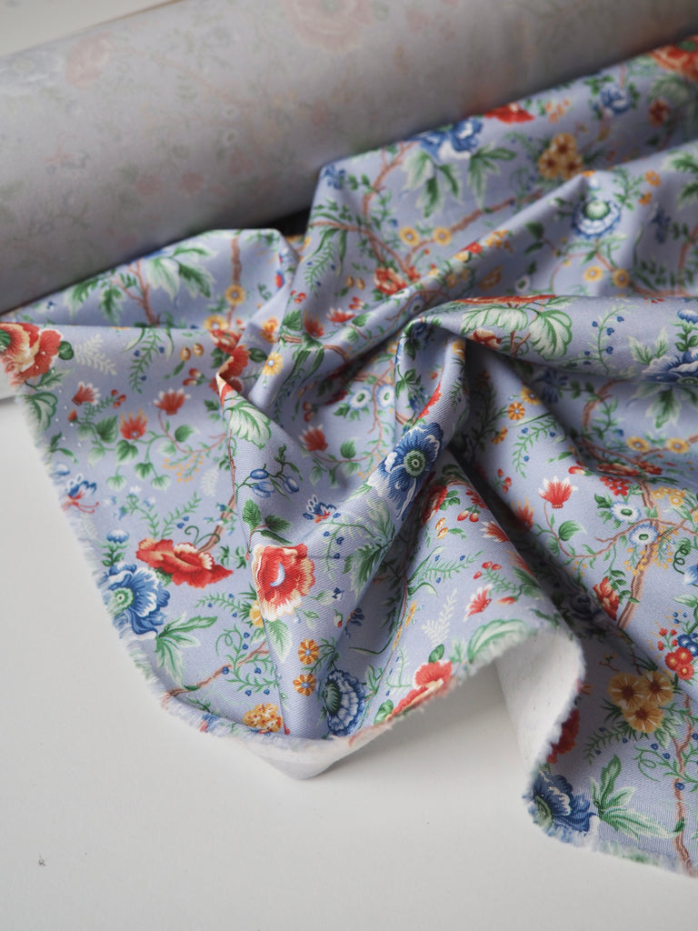 Liberty Blue Garden of Life Cotton Twill