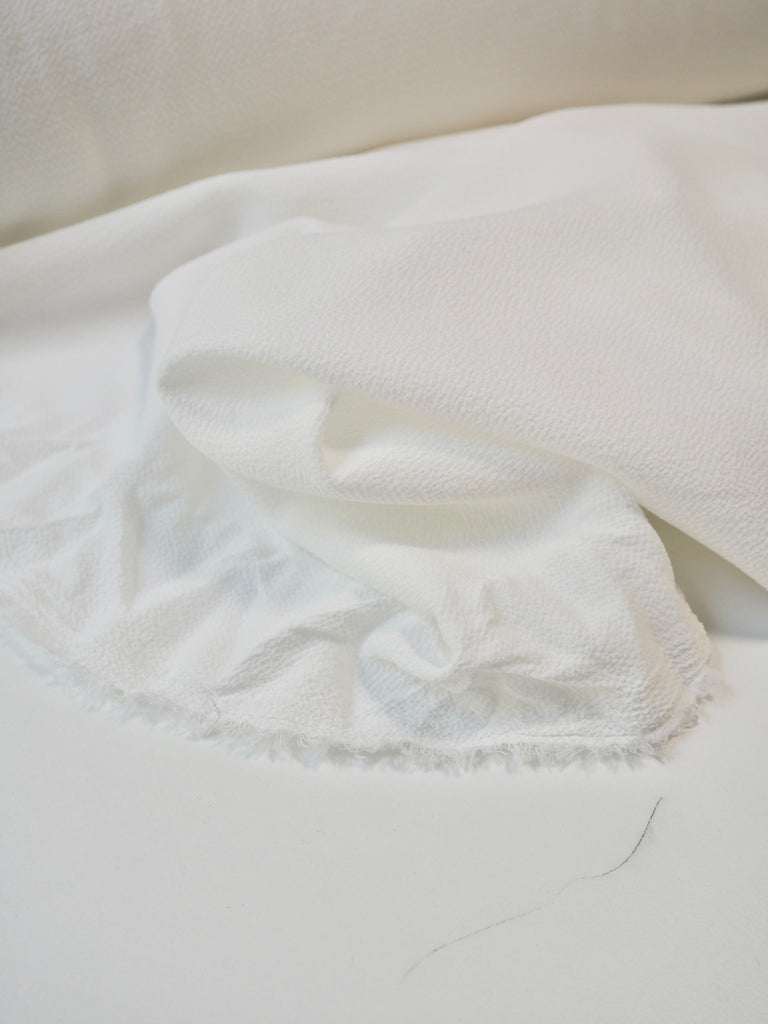 Ivory Crinkle Crepe