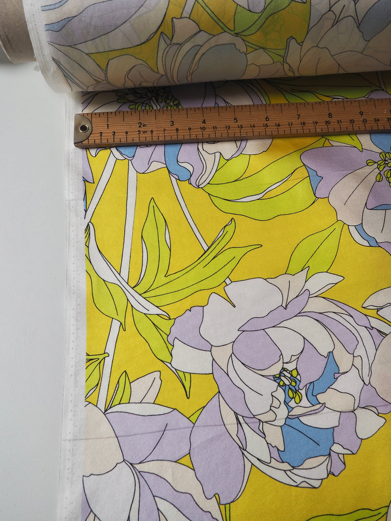 Yellow Peony Silk Twill