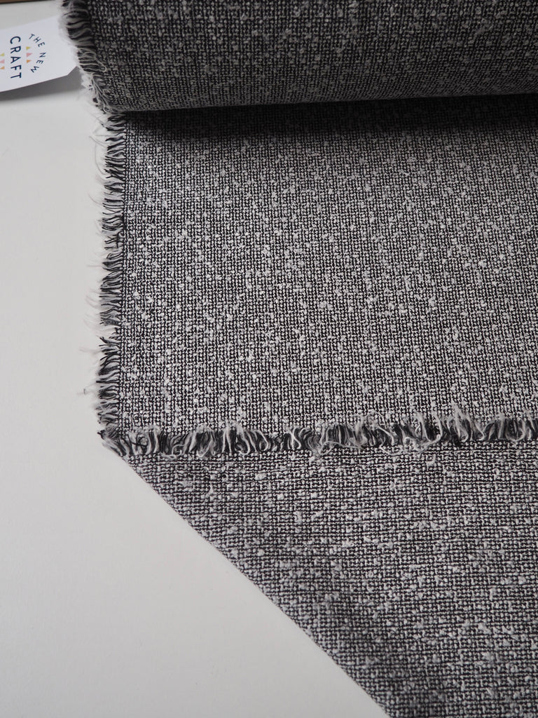 Black + White Cotton Blend Bouclé