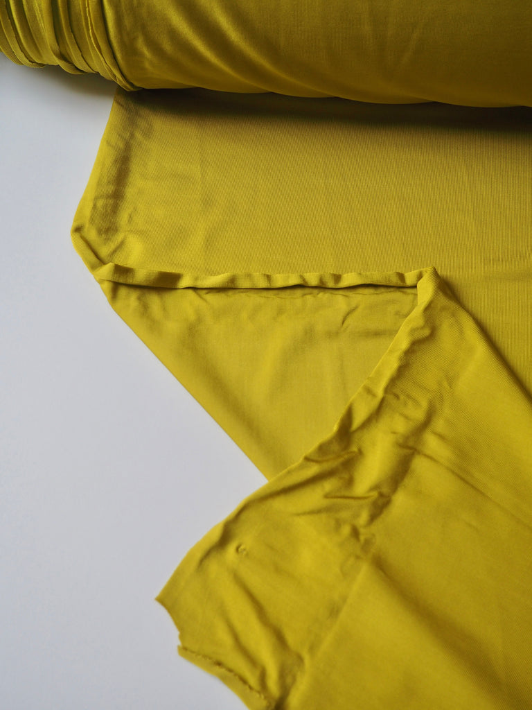 Bright Chartreuse Satin Viscose Jersey