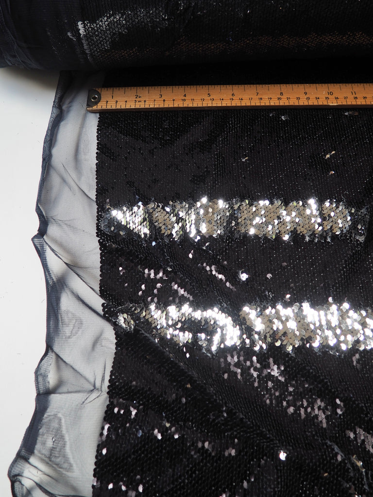 Navy + Silver Mermaid Sequin Tulle