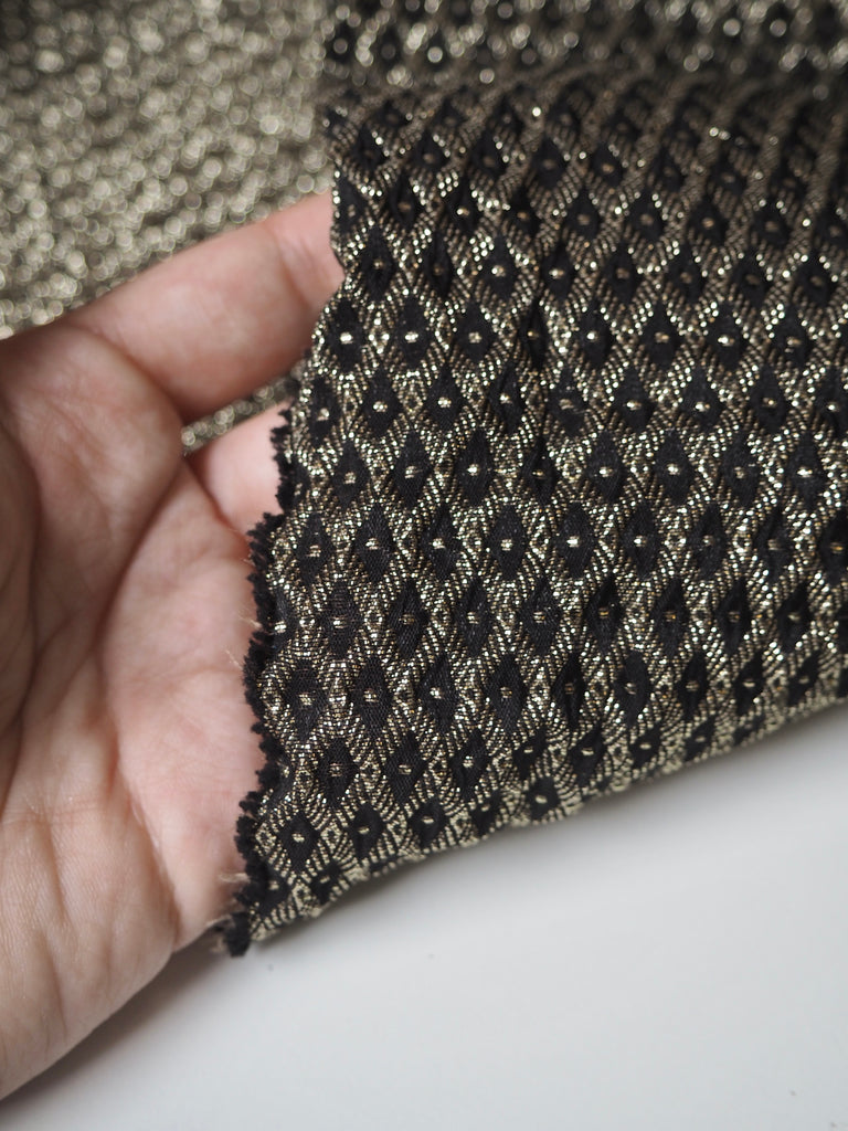 Gold Metallic Dot Cloqué