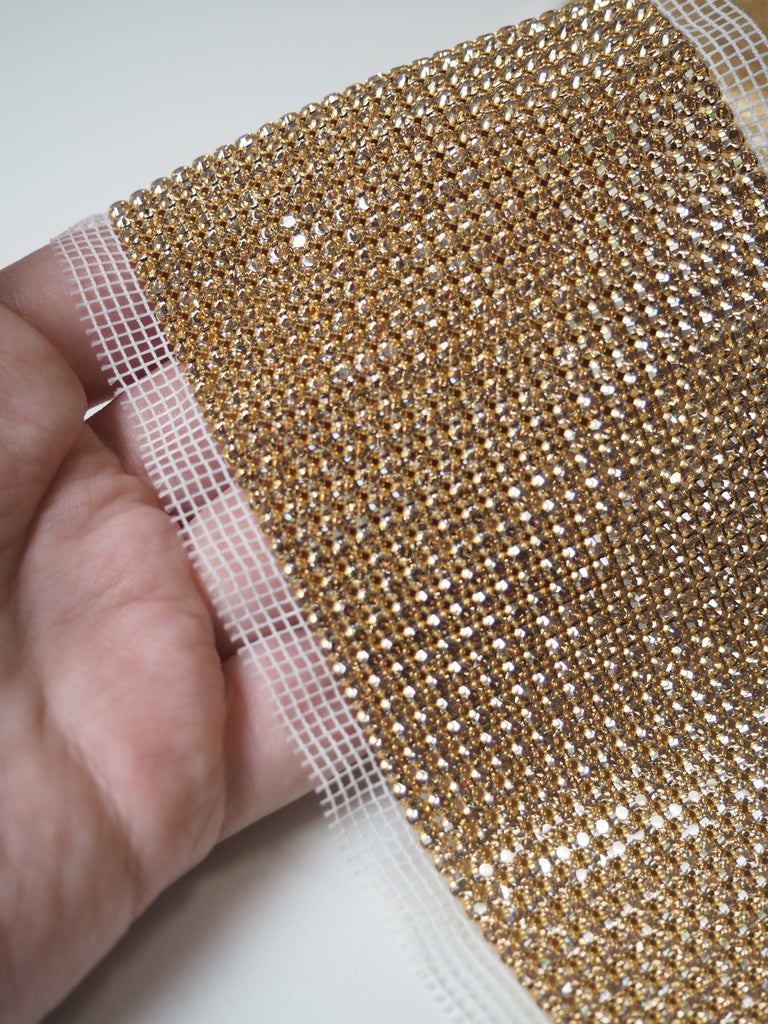 Swarovski Crystal + Gold Trim