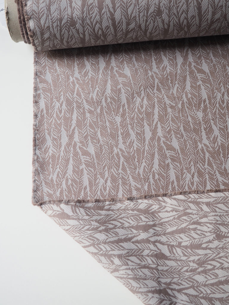 Taupe Feather Jacquard