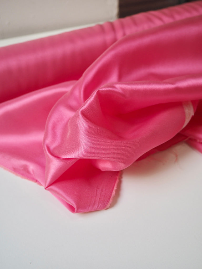 Salmon Pink Stretch Acetate Satin Twill Lining