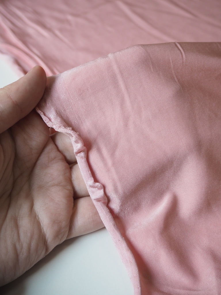 Ballet Pink Satin Viscose Jersey
