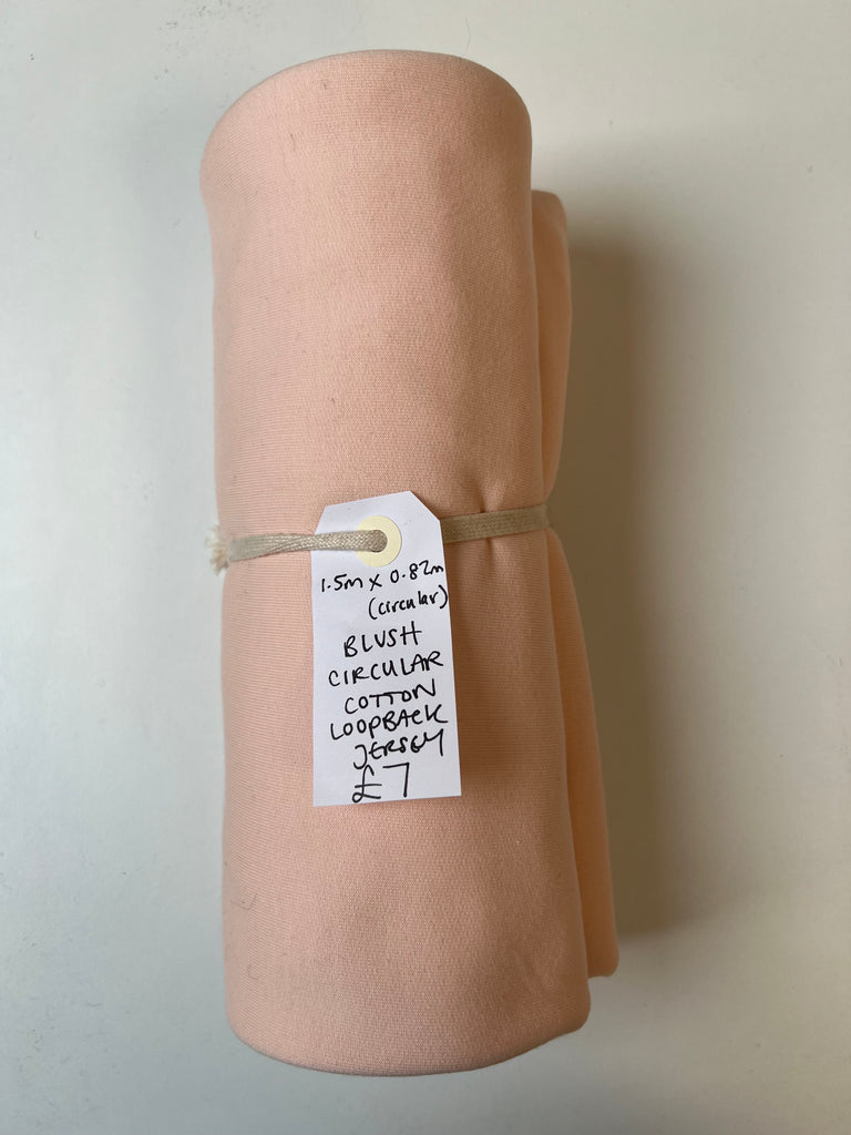 Blush Circular Cotton Loopback Jersey Remnant