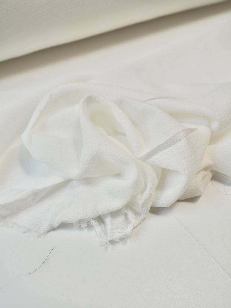 Ivory Crinkle Crepe