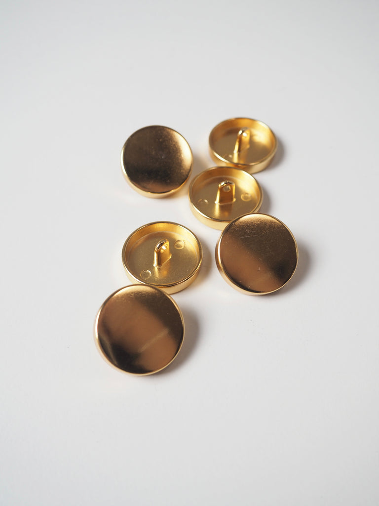 Bright Gold Metal Shank Buttons 23mm