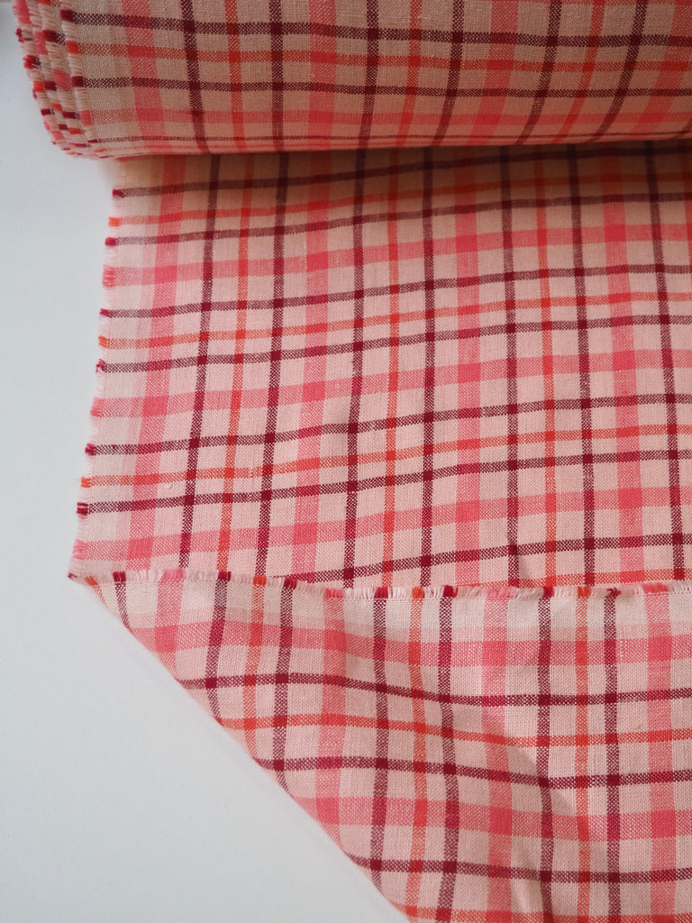 Pink Plaid Linen