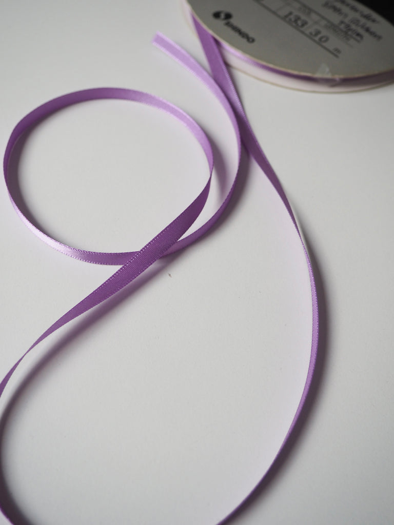 Shindo Lavender Satin Ribbon 6mm