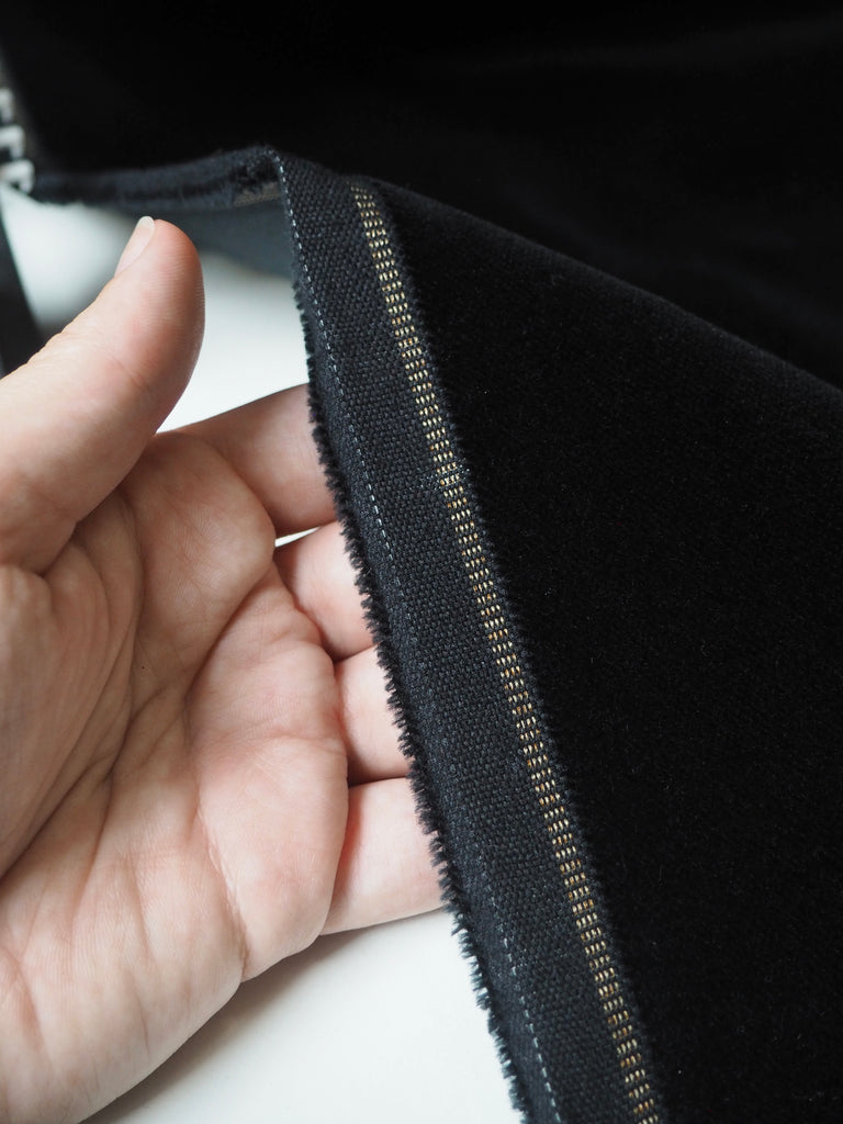 Black Cotton Velvet