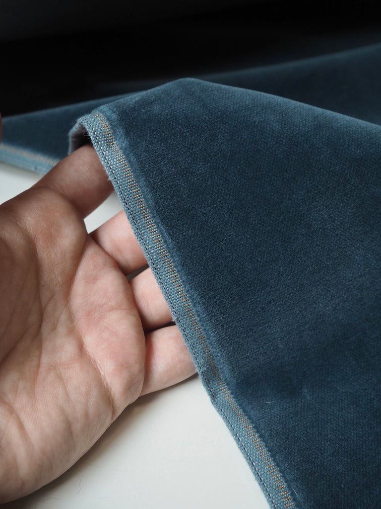 Light Blue Cotton Velvet