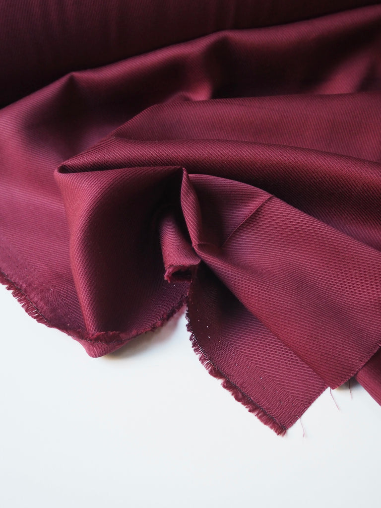 Burgundy Tencel Twill