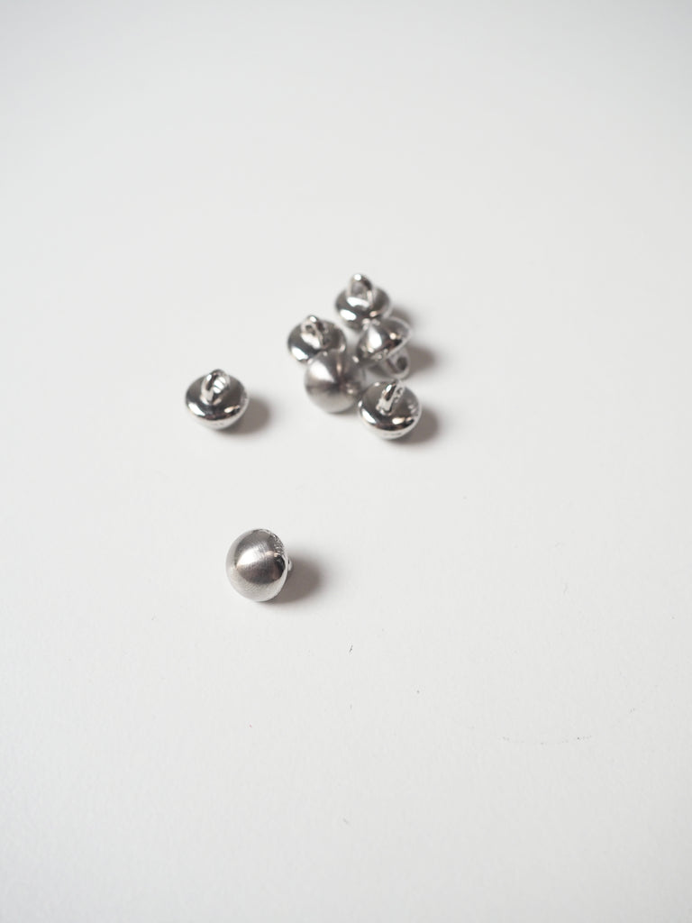 9mm Silver Metal Dome Shank Buttons