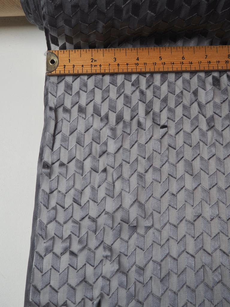 Charcoal Burnout Silk Chiffon